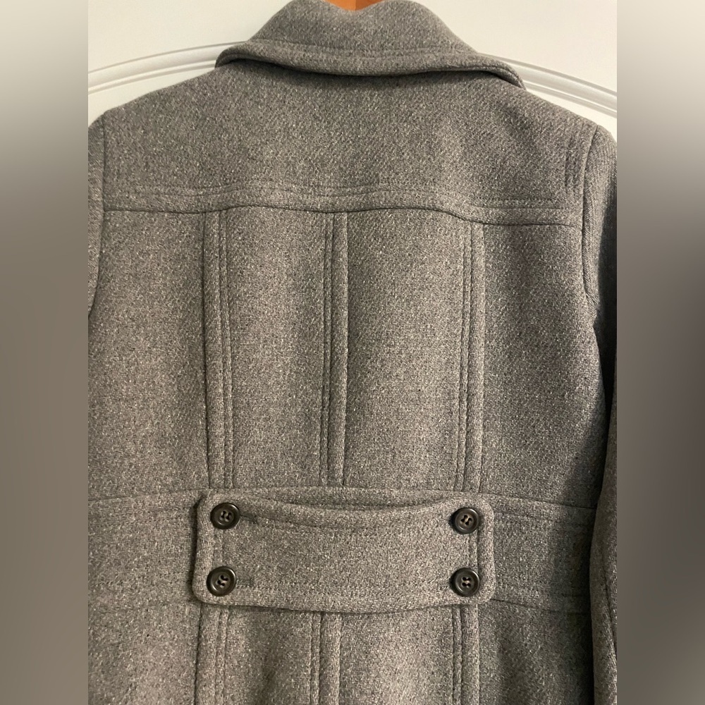 J. Crew Gray Wool-Blend Pea Coat with Belted Waist - Picture 5 of 14
